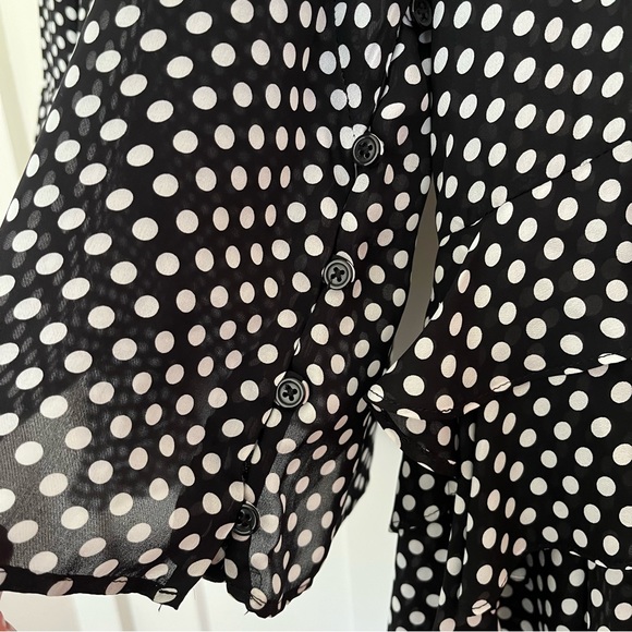 Milly Gabby Silk Polka Dot Top - Picture 8 of 12